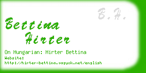 bettina hirter business card